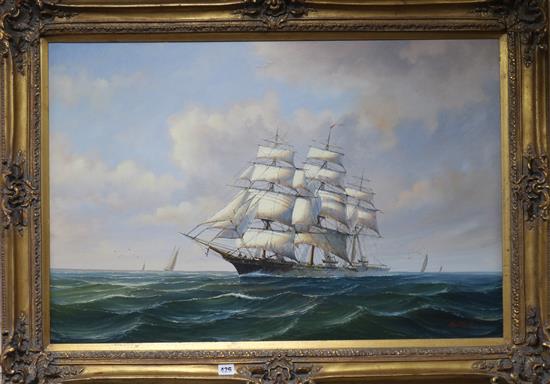 Futton?, oil on canvas, Clipper, 60 x 90cm